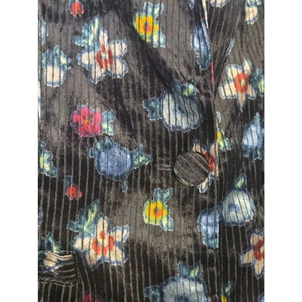 ETT:TWA Blooming Floral Velvet Blazer Sz. 8